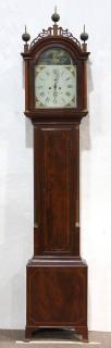 Appraisal: William Cummens Roxbury Massachusetts mahogany tall case clock circa the