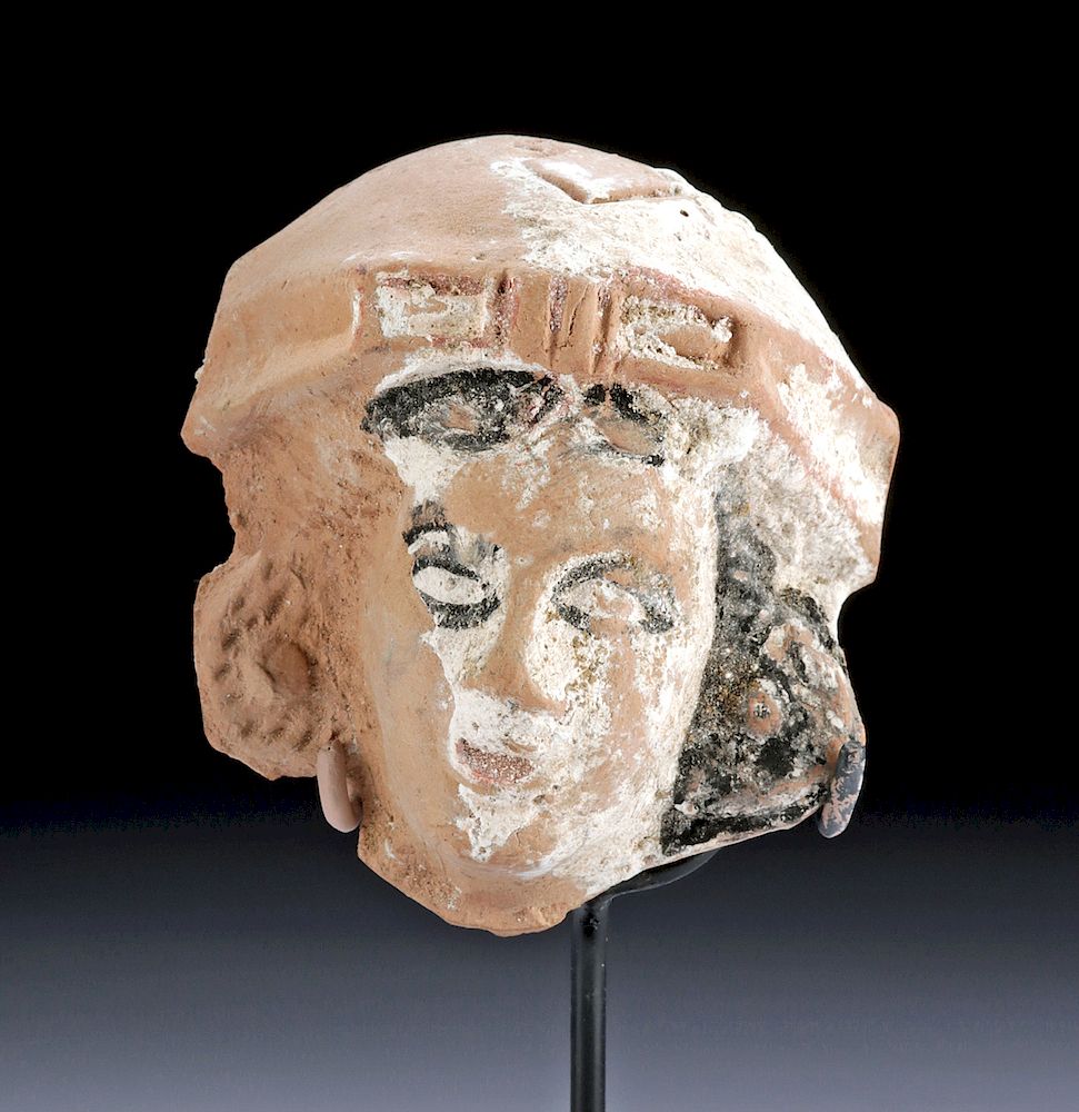 Appraisal: Romano Egyptian Terracotta Head of Isis Egypt Romano-Egyptian period ca