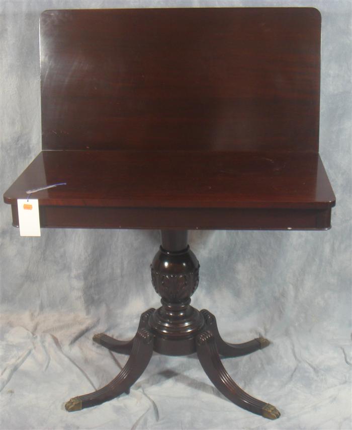 Appraisal: Mahogany Federal style game table wide Estimate -