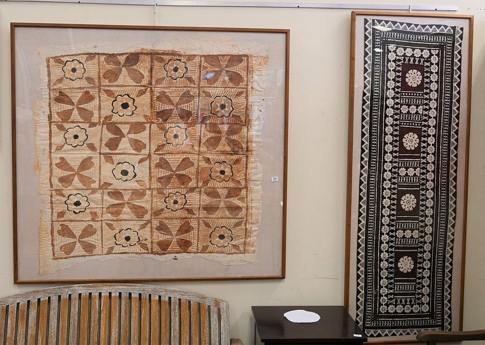 Appraisal: Group of Four South Pacific Beaten Bark Tapa Cloths two