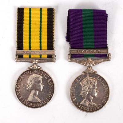 Appraisal: Pair Private V Green Gloucestershire Regiment Africa General Service -