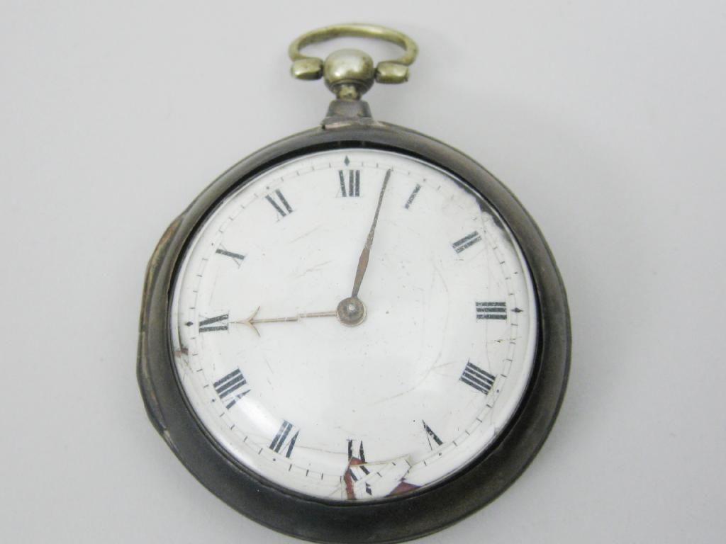 Appraisal: A George III silver pair cased Pocket Watch with fusee