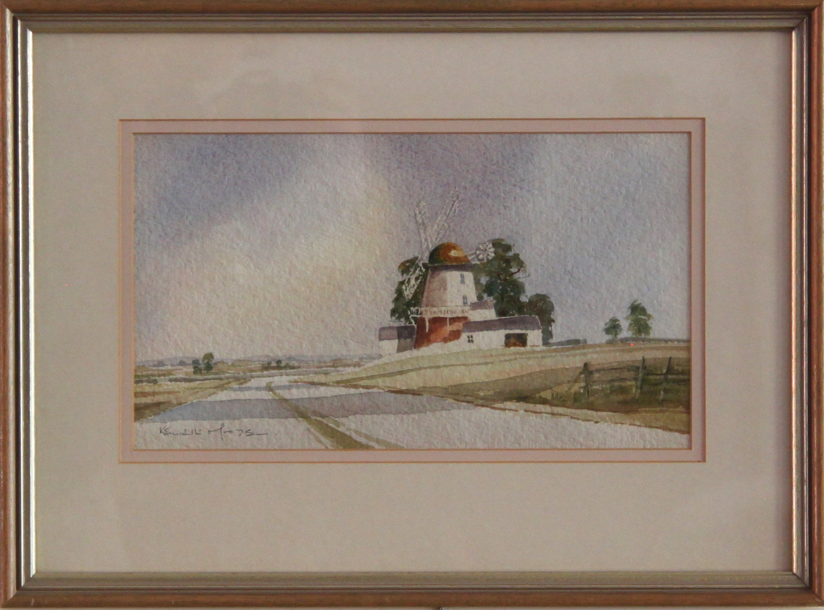 Appraisal: Kenneth Moore East Anglian Mill watercolour cm x cm ''