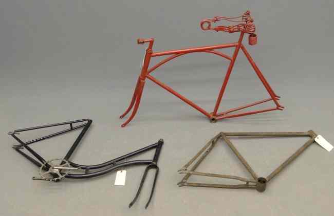 Appraisal: Lot various frames including '' Iver Johnson with saddle hardware