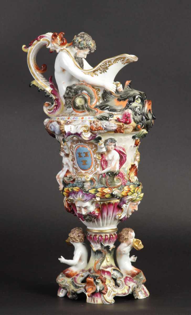 Appraisal: Capodimonte Ewer th cent Condition Very good Dimensions Ht ''E