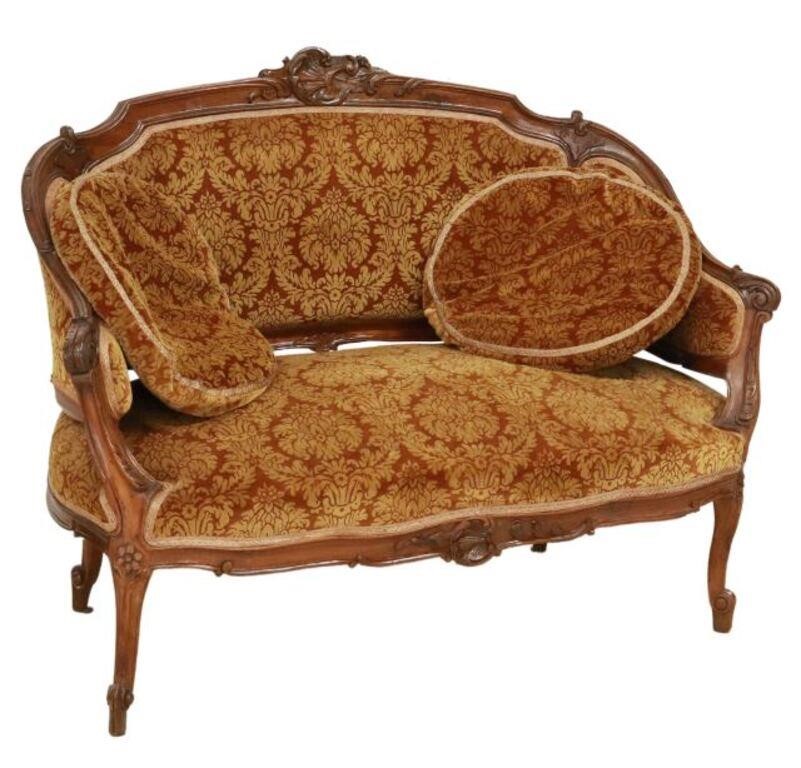 Appraisal: Italian Louis XV style settee sofa th c carved foliate