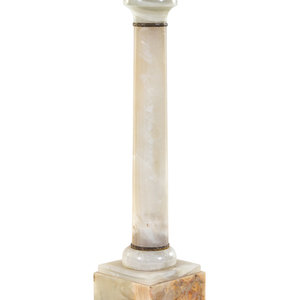 Appraisal: A Continental Bronze Mounted Onyx Pedestal Late th Early th