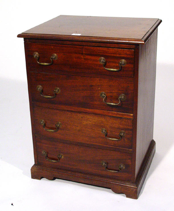 Appraisal: Victorian Mahogany chest of smaller proportions fitted four drawers on