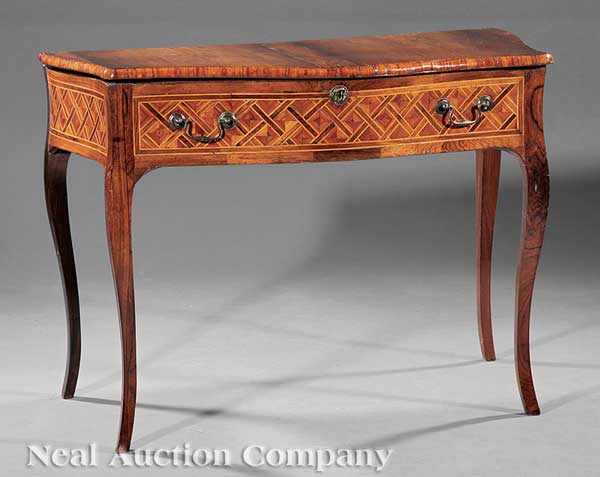 Appraisal: An Italian Parquetry Table de Toilette late th early th