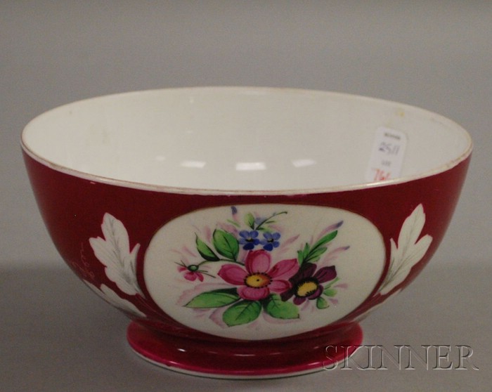 Appraisal: Russian Gardner Factory Hand-painted Floral Decorated Porcelain Footed Bowl ht