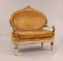 Appraisal: A th Century Neo-classic Settee Russia An oval back settee