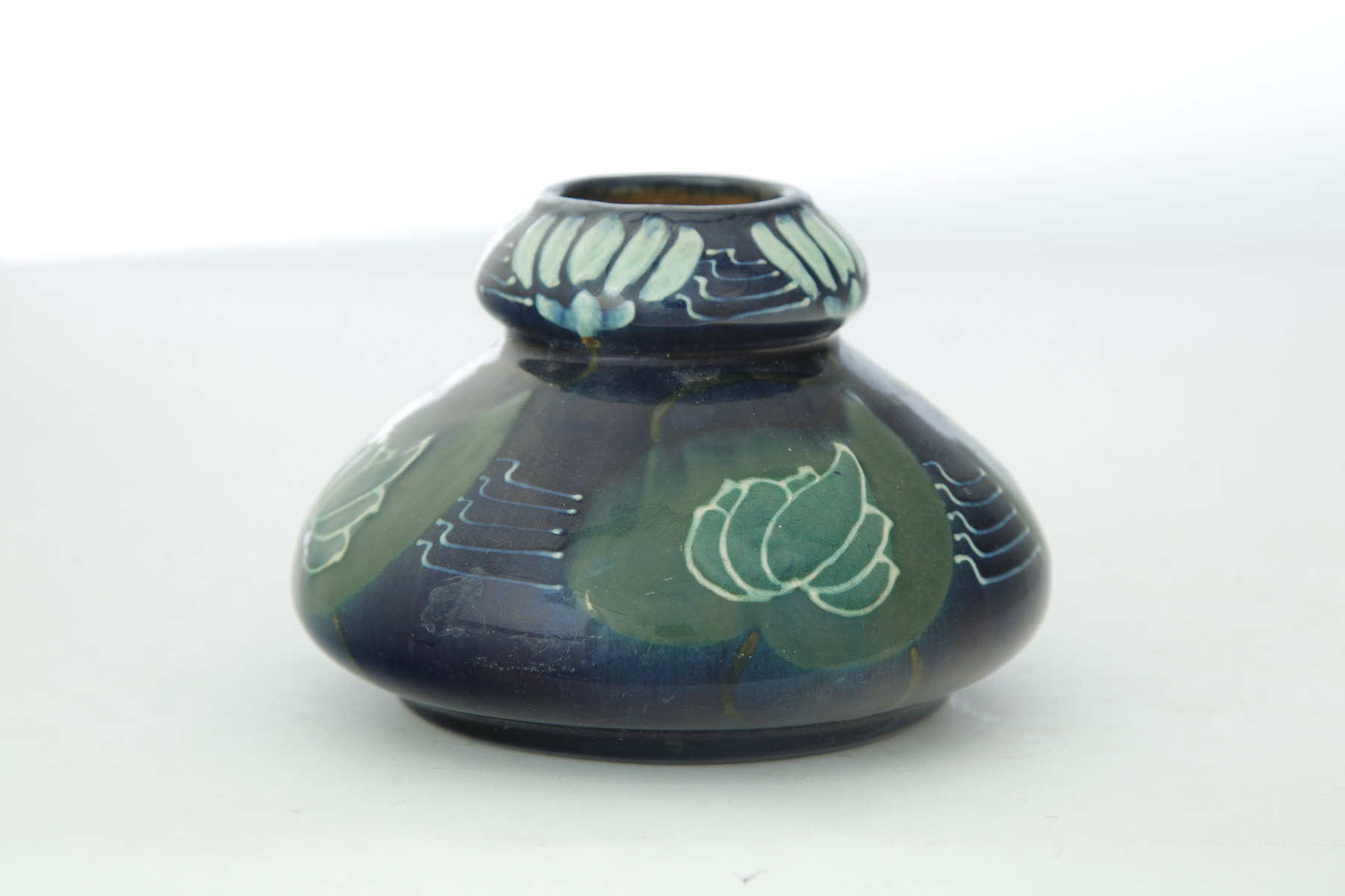 Appraisal: VANCE OR AVON FAIENCE POTTERY VASE Unmarked Tiltonville Ohio -