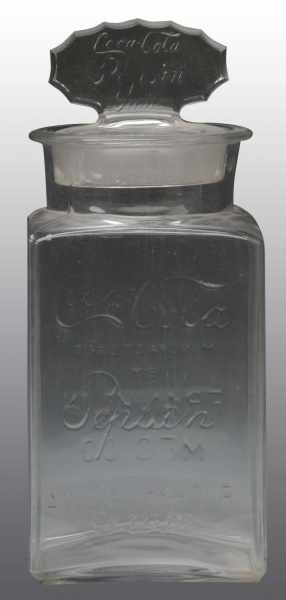 Appraisal: Glass Coca-Cola Pepsin Jar Description to Nice clean sound jar