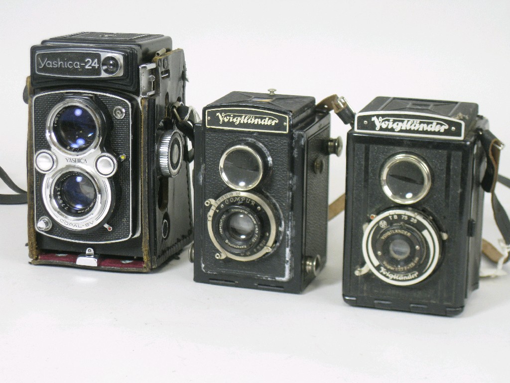 Appraisal: An early model Voigtlander Brilliant TLR Camera with Skopar mm