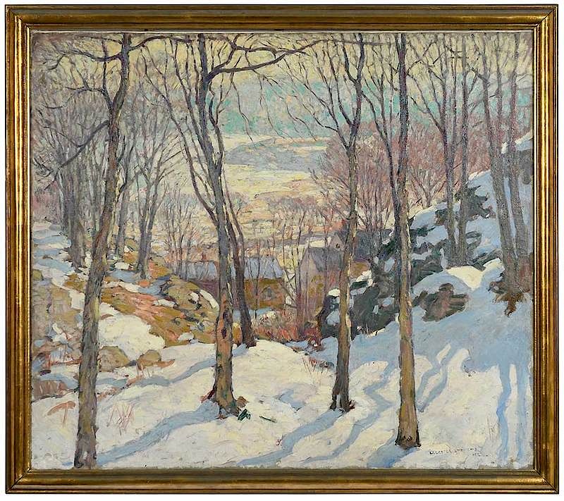 Appraisal: William Lester Stevens American - Snow Scene signed and dated