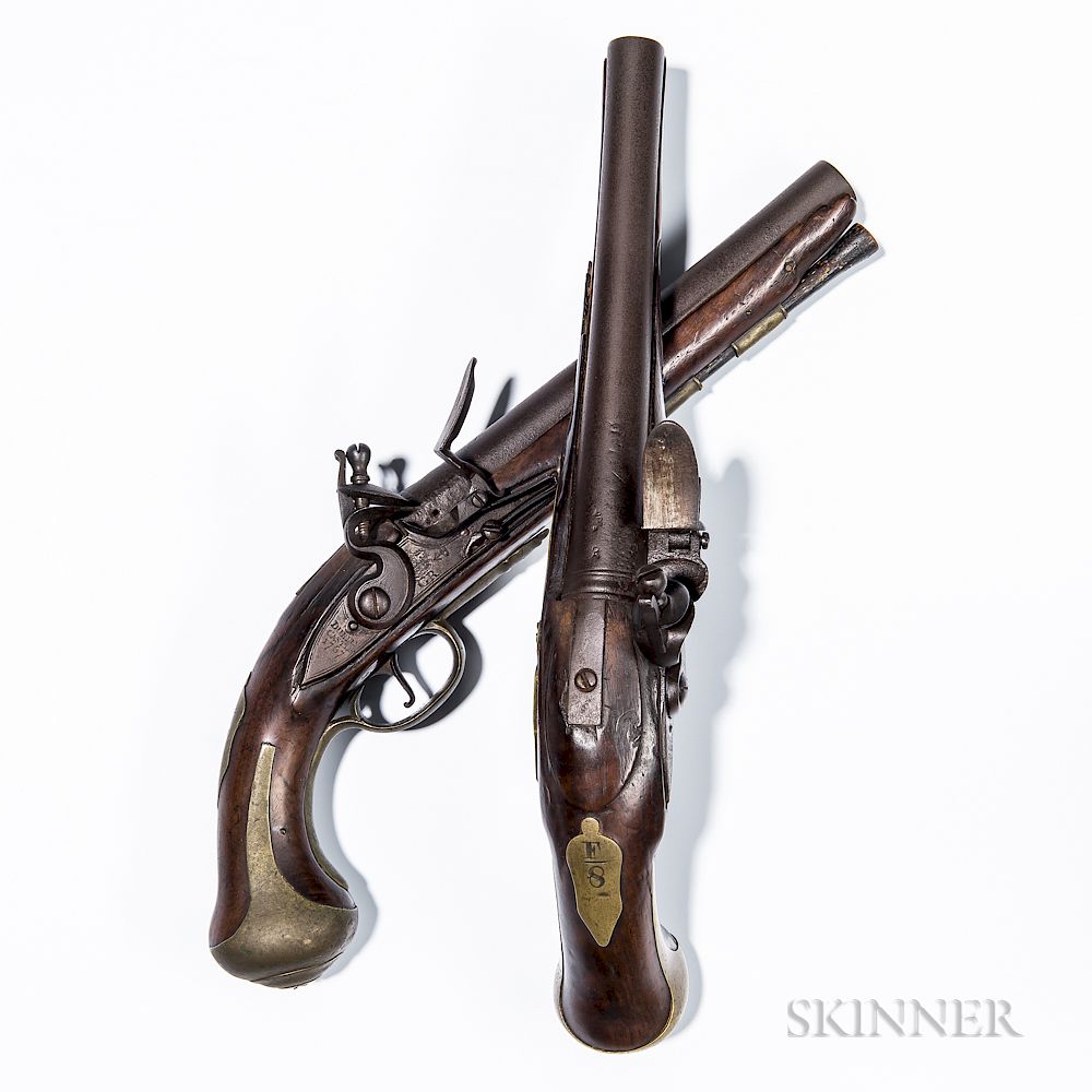 Appraisal: Pair of Dublin Castle Pistols and a Horseman's Saber Pair