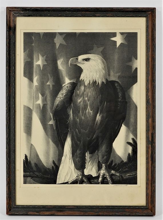 Appraisal: Stow Wengenroth Bird of Freedom Lithograph Stow Wengenroth United States