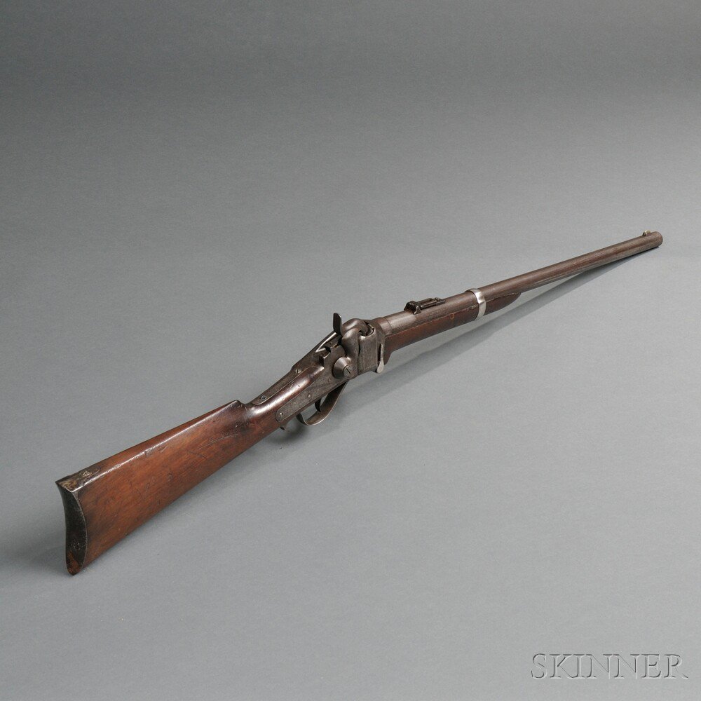 Appraisal: Sharps New Model Carbine c late th century walnut stock