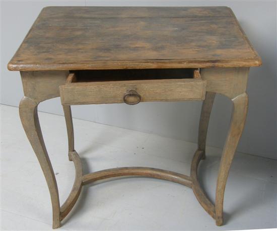 Appraisal: th century French Provincial side table with one drawer on