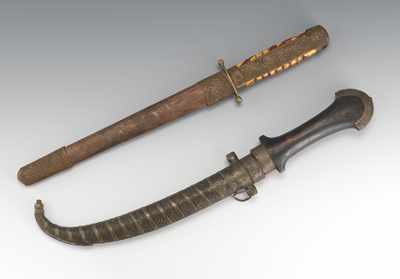 Appraisal: A Persian and Japanese Dagger th Century Japanese dagger with