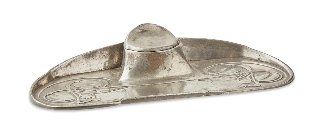 Appraisal: ARCHIBALD KNOX - FOR LIBERTY CO LONDON 'TUDRIC' PEWTER INKWELL