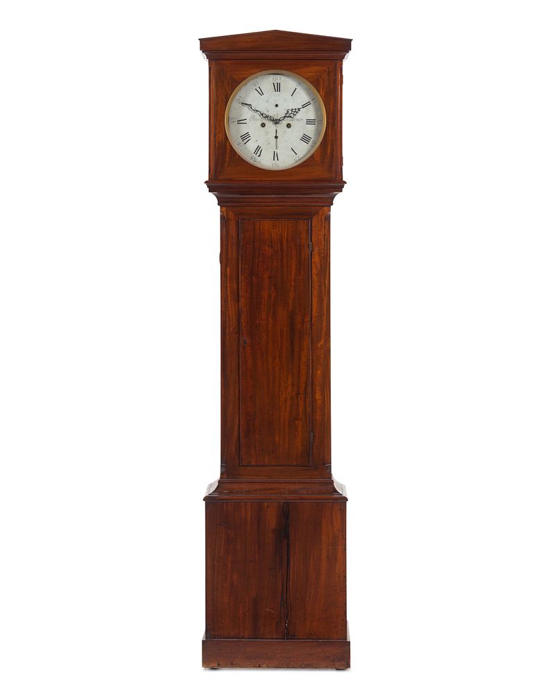 Appraisal: A Scottish Mahogany Tall Case Clock A Scottish Mahogany Tall