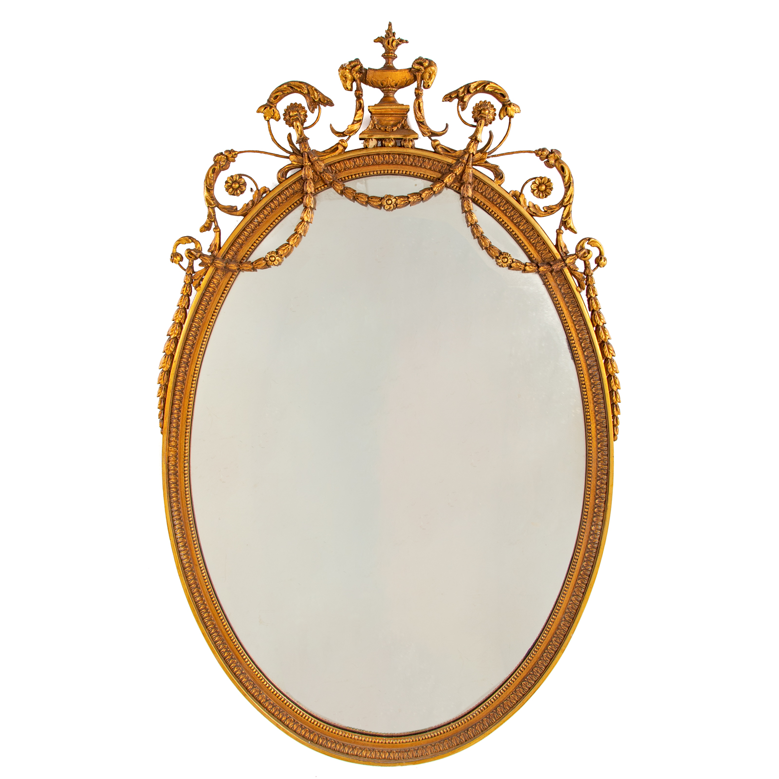 Appraisal: GEORGE III STYLE GILTWOOD MIRROR Early th century with elaborate