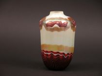 Appraisal: Tiffany Favrille Red Gold Vase This vase has paper label