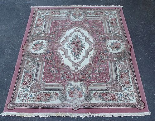 Appraisal: FINELY WOVEN FRENCH STYLE HAND TIED ORIENTAL CARPET Semi antique