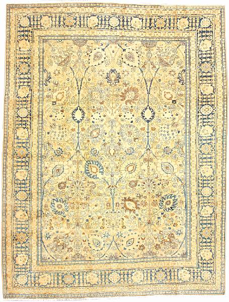 Appraisal: A Tabriz carpet Northwest Persia late th century size approximately