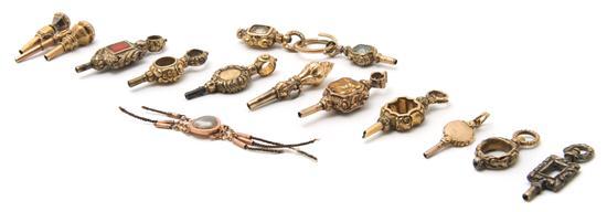 Appraisal: A Collection of Continental Watch Fobs and Keys th th