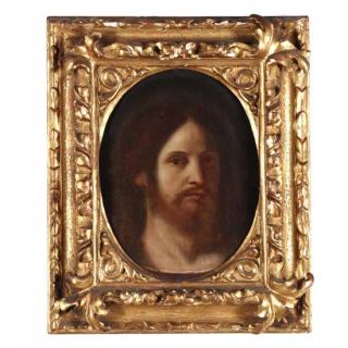 Appraisal: Italian School th century Head of Christ oil on copper