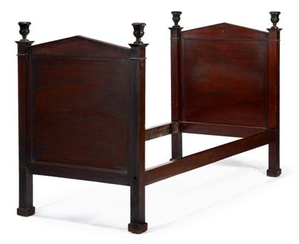 Appraisal: Neo-Classical mahogany bed with urn finialscirca