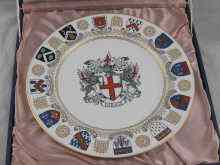 Appraisal: A Spode ceramic ''The London Plate'' in protective case cm