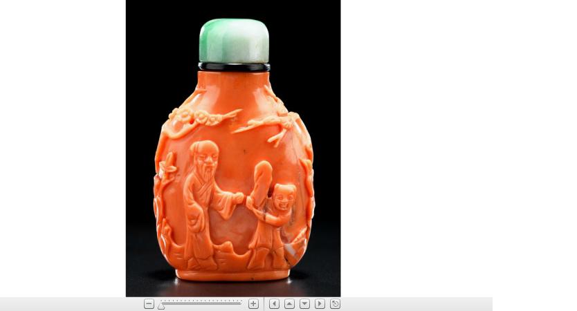 Appraisal: Chinese carved coral snuff bottle th century