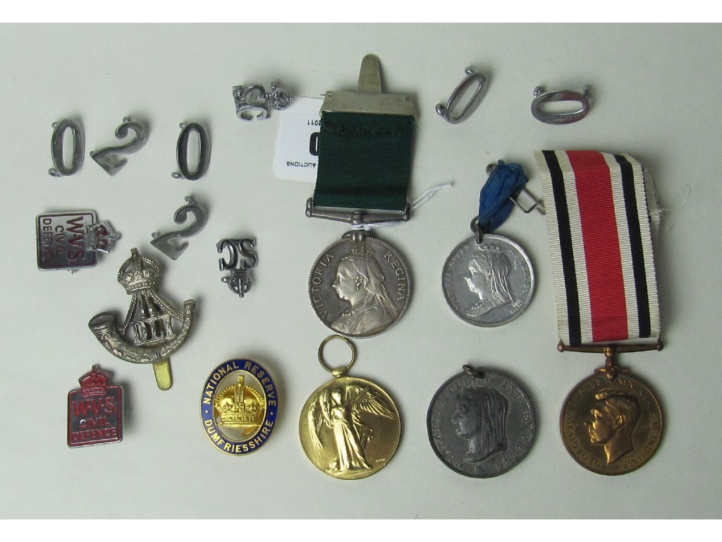 Appraisal: Lot comprising Volunteer Force Long Service medal to Cpl A