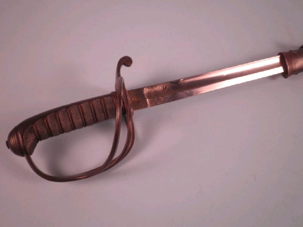 Appraisal: A Royal Artillery dress sword with steel scabbard shagreen handle