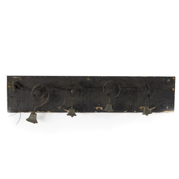 Appraisal: SERVANTS BELLS Mounted on wooden board th C Board x