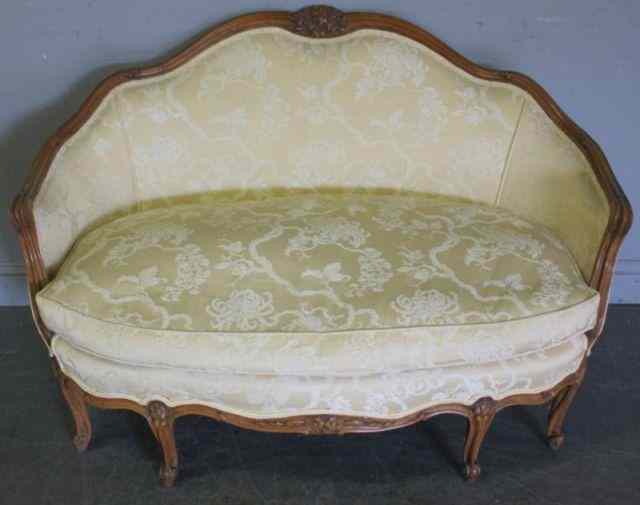 Appraisal: Louis XV Style Down Filled French Style Settee Nice quality