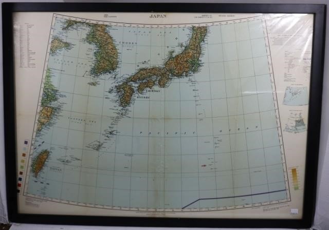 Appraisal: IWO JIMA USAAF PILOT'S CHART OF EAST CHINASEA SHOWING IWO