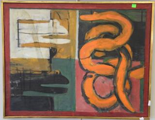 Appraisal: Irving Kriesberg - oil on canvas Orange Snake graham Gallery