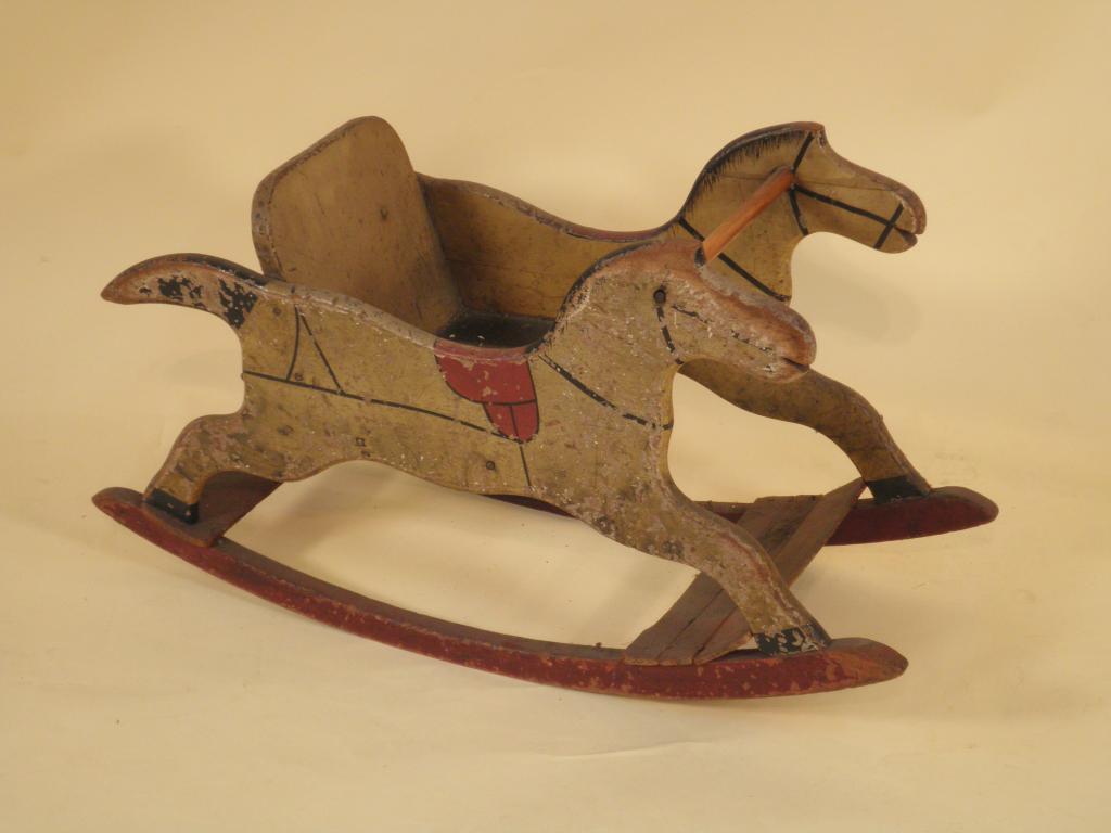 Appraisal: A late th early thC painted rocking horse with a