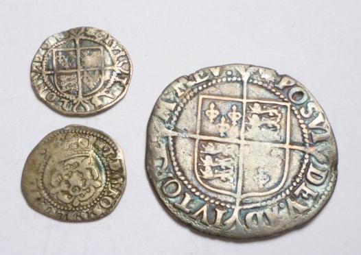 Appraisal: ELIZABETH I HALFGROAT mint mark escallop nearly fine together with