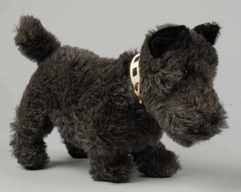 Appraisal: Steiff Mohair Scotty Dog Description Lovely charcoal gray mohair with