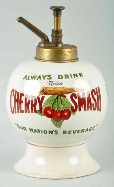 Appraisal: Cherry Smash Syrup Dispenser Description Beautiful all original dispenser and