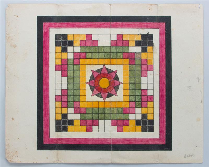 Appraisal: INDIAN SCHOOL GROUP OF FIVE TANTRIC MANDALA WORKS ON PAPER