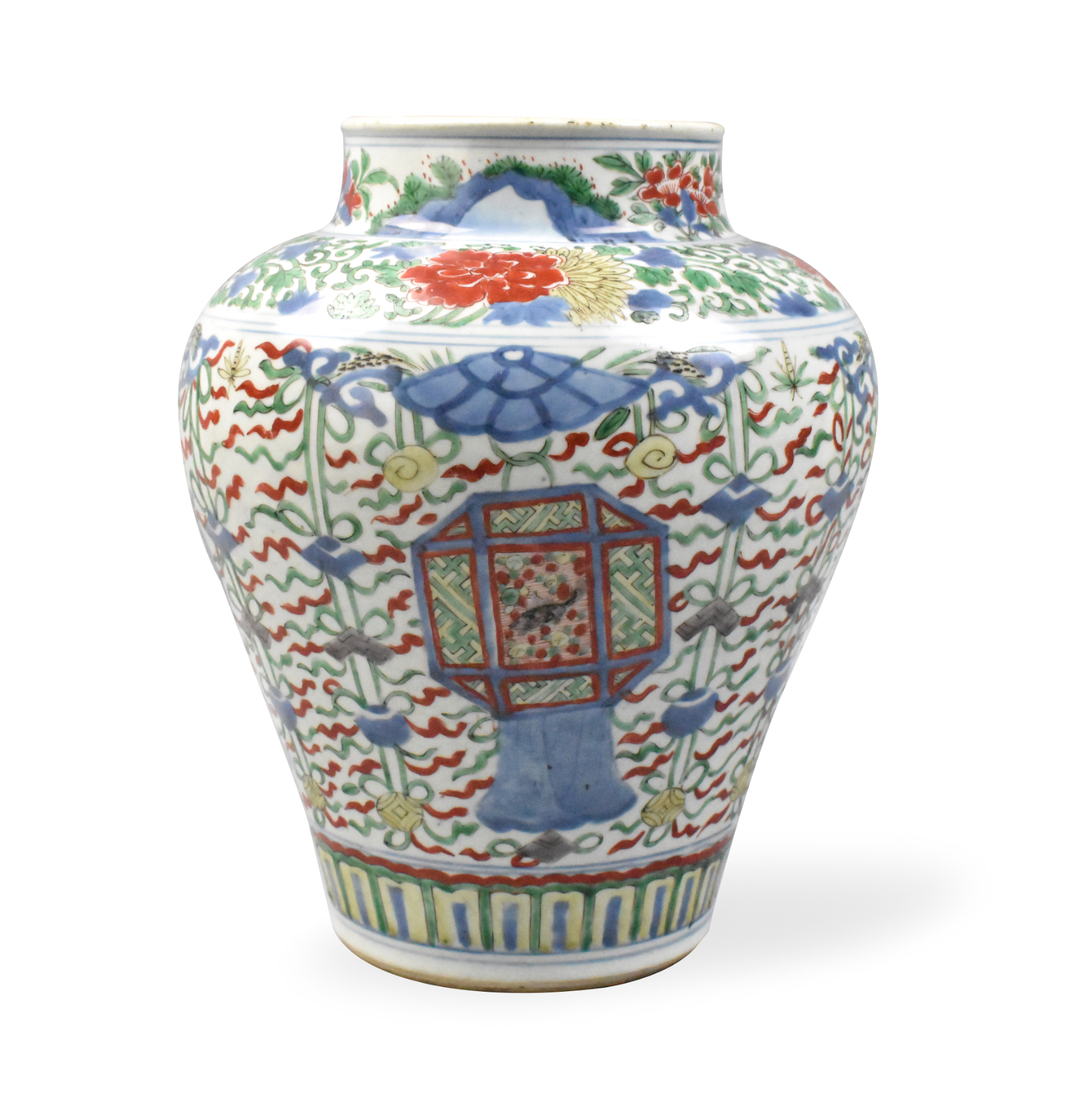 Appraisal: A Chinese famille verte jar dating from the Kangxi period