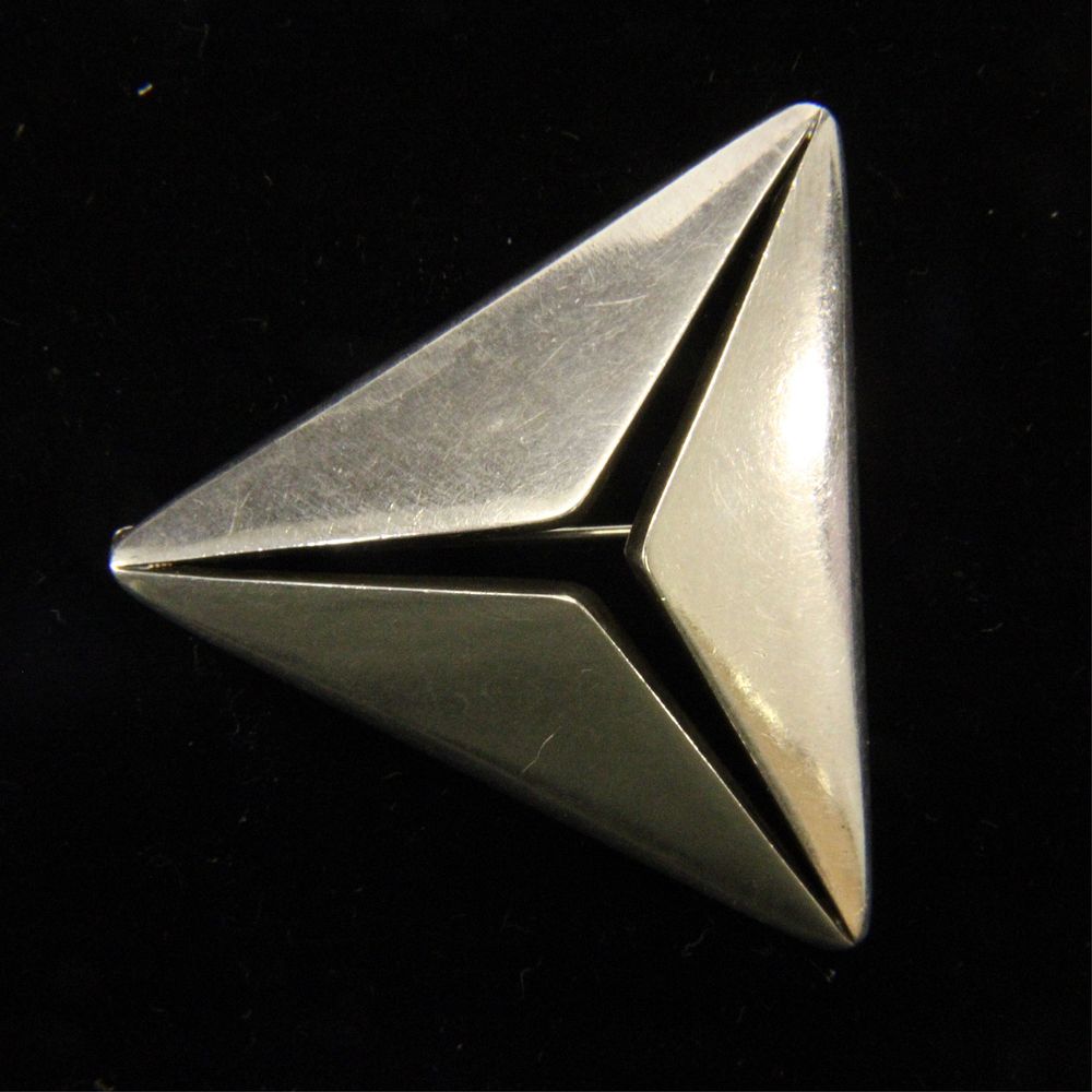 Appraisal: Georg Jensen Triangular Brooch Eskildsen Flemming Eskildsen for Georg Jensen