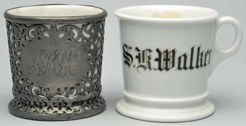 Appraisal: Lot of Shaving Mugs Includes one with a gentleman's name