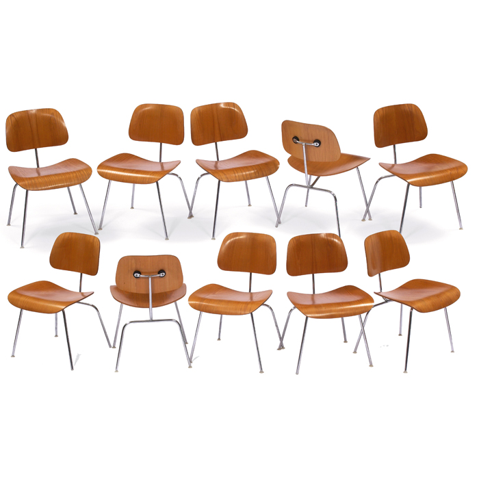 Appraisal: Charles and Ray Eames DCMs set of ten by Herman